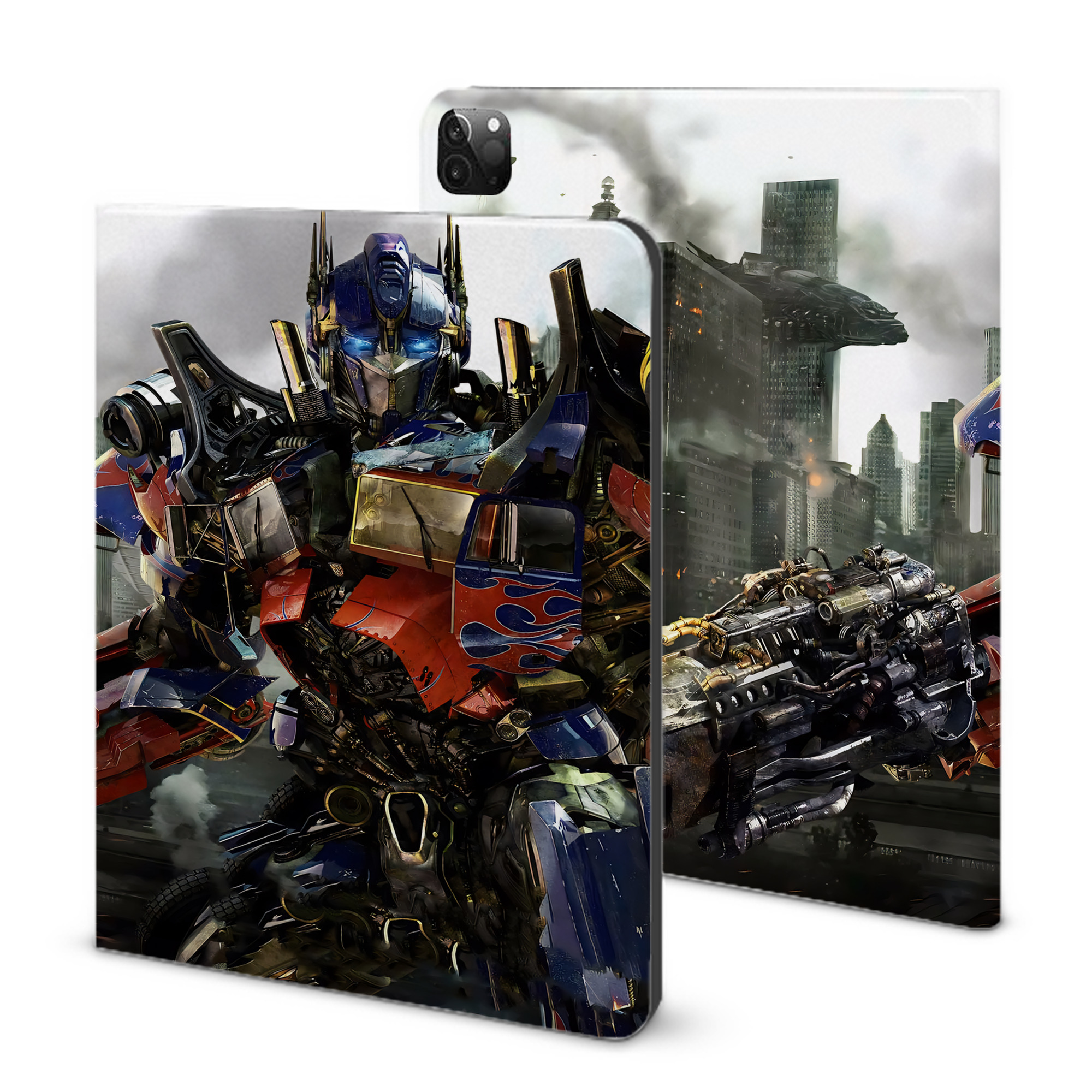 （画像用） Transformers トランスフォーマー IPadケース ペンホルダー付き ブックスタイルデザイン